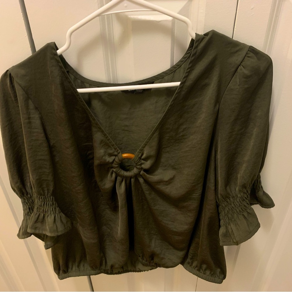 Green Crop Top